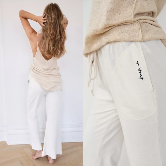 Free People Ivory Cozy Cool Girl Lounge Pants - Picture 3 of 10